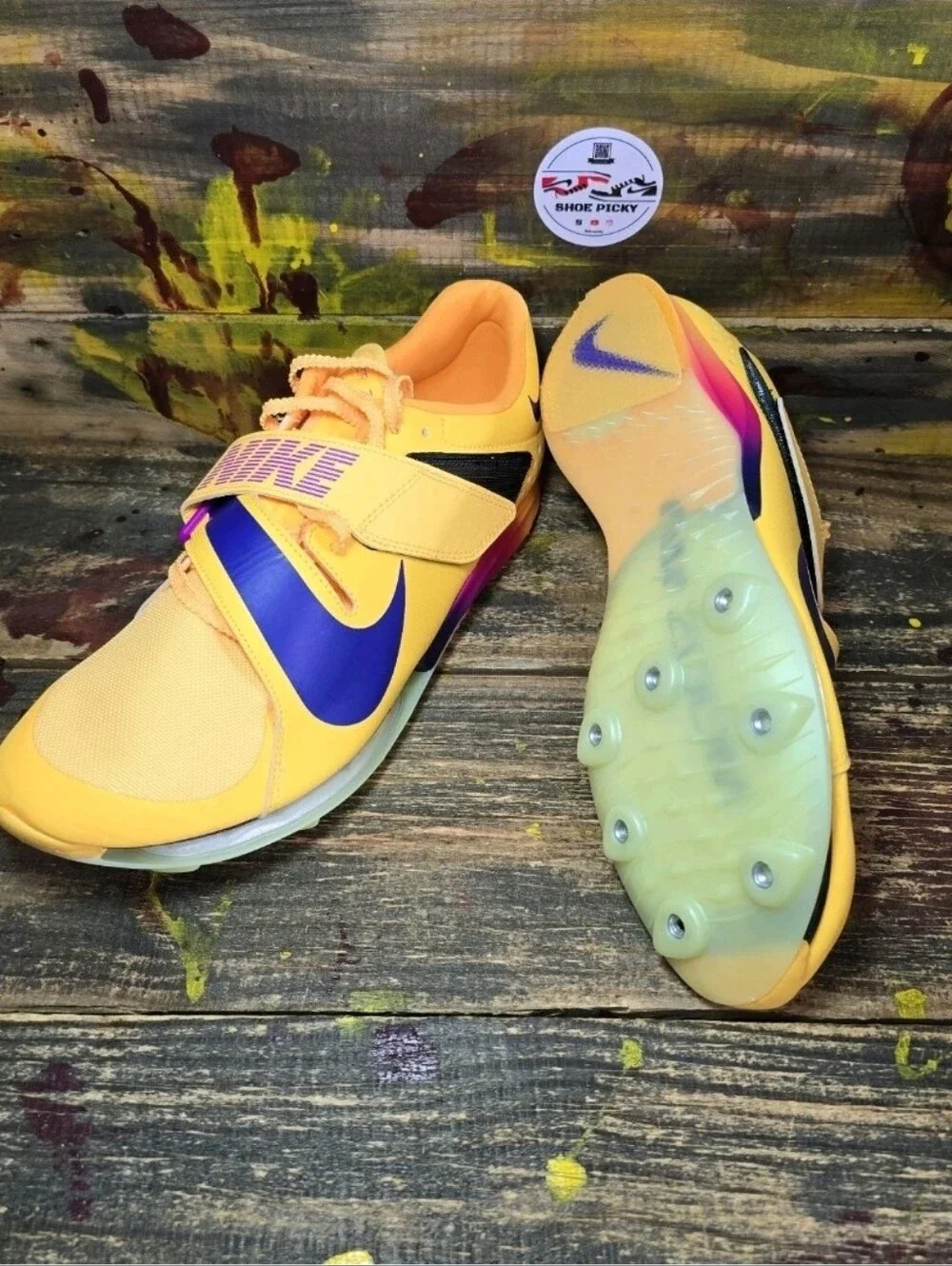 Nike Air Zoom Long Jump Elite Track Spikes Men 10.5 Citron Pulse FZ9326-800 New